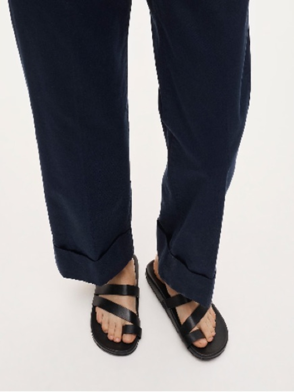 J. Crew Black Triple-Strap Slide Sandals